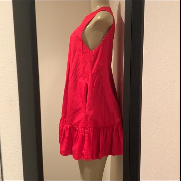 Red ruffle mini dress - Picture 2 of 14